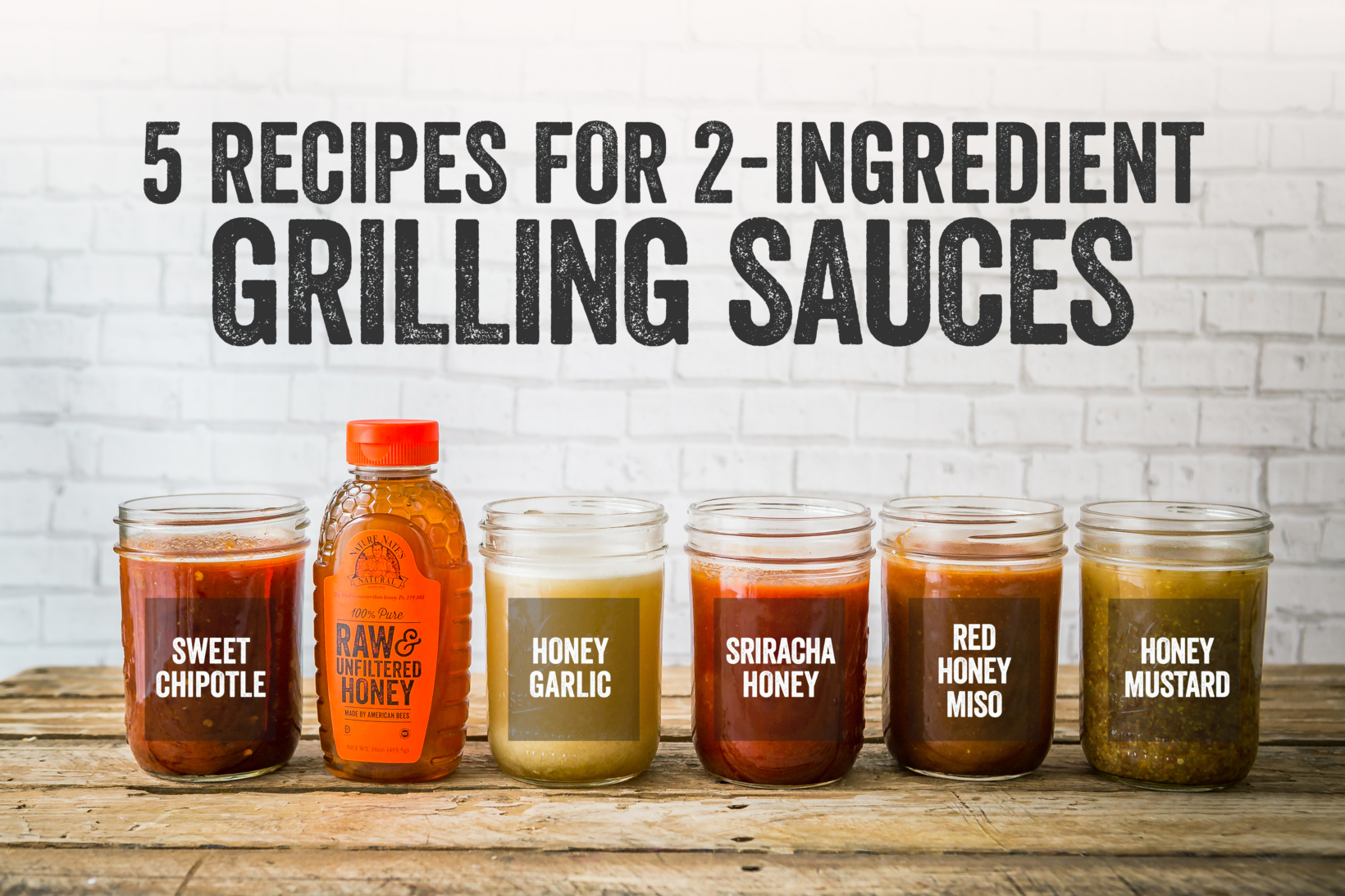 2Ingredient Grilling Sauces Nature Nate’s Raw & Unfiltered Honey